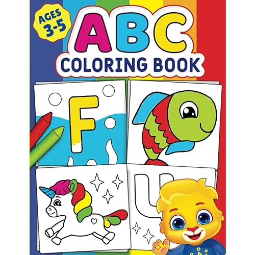 Abc coloring book color animals birds vehicles fruits toys alphabets for boys girlscoloring book for toddlers and preschool kids book and coloring pages