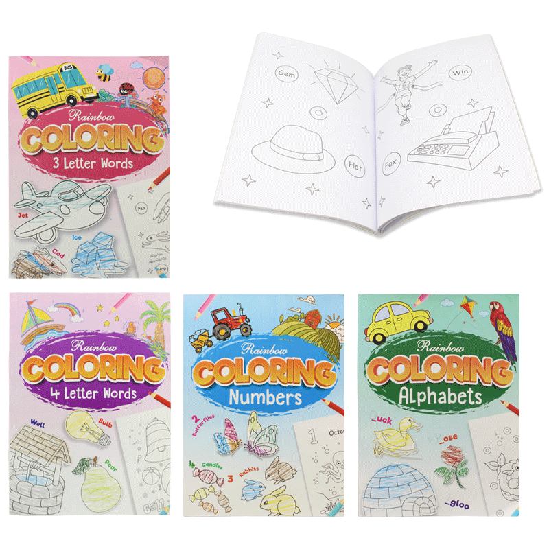 Rainbow coloring book â school mall â preschool supplies â educational toys
