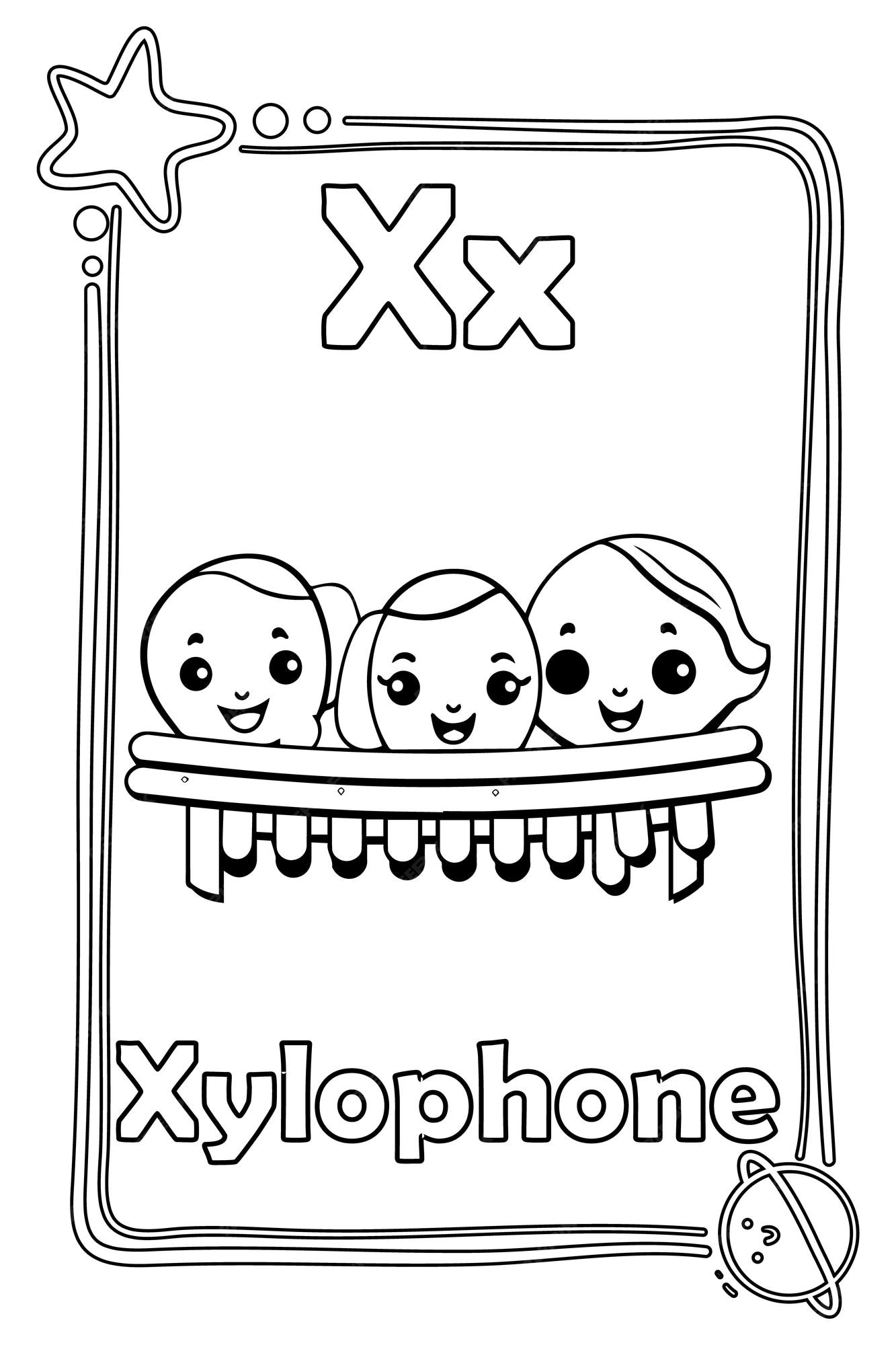 Premium vector animal alphabet coloring book for preschool kids colorless versions on a paper ready for print