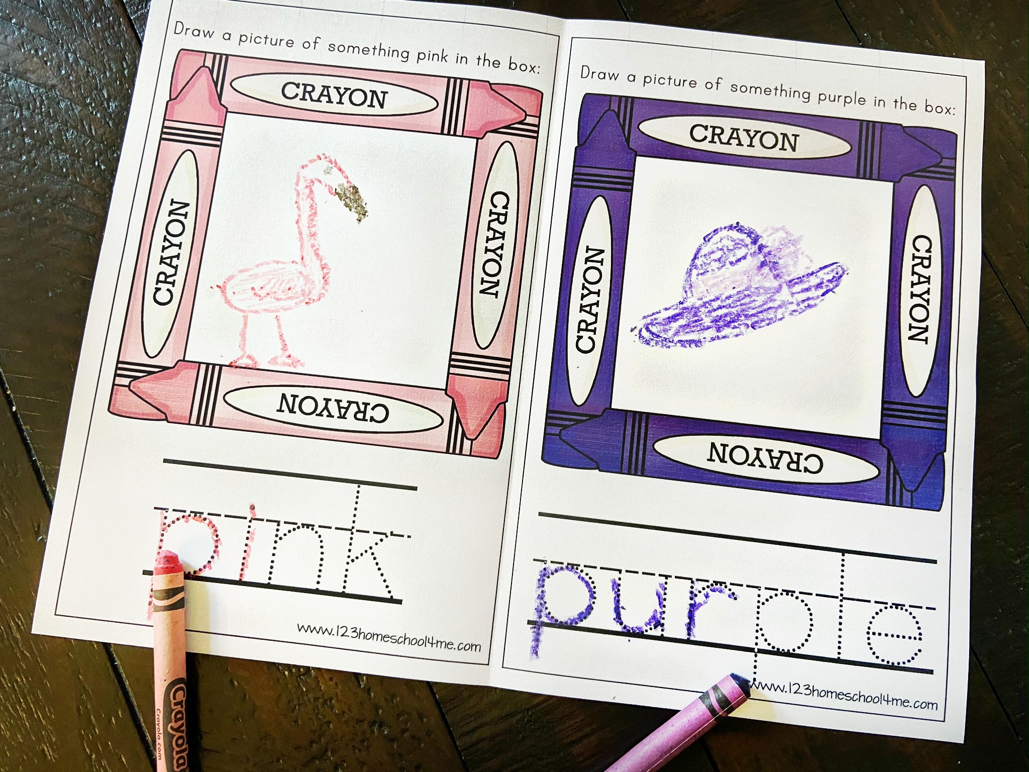 Free preschool color book printable