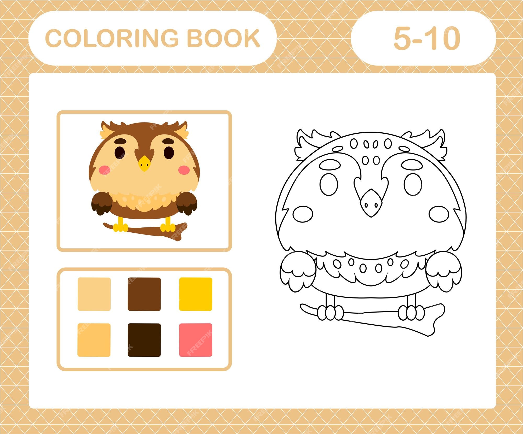 Premium vector coloring page animaleducation game for kindergarten and preschoolcoloring book game