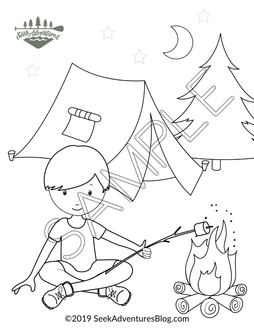 Kids camping activity pack for prek