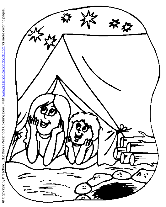 Www camping coloring page