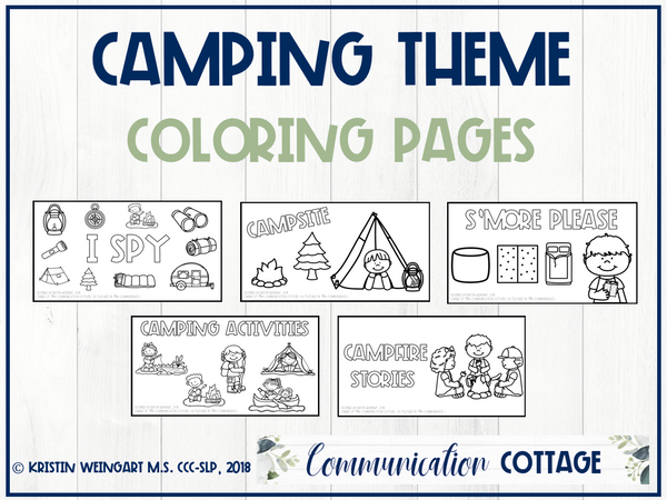 Camping coloring pages â munication cottage llc