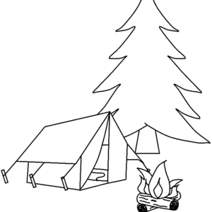 Camping coloring pages printable for free download