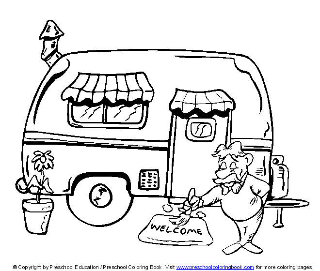 Www camping coloring page