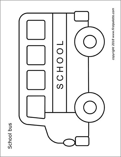Cars and vehicles free printable templates coloring pages firstpalette school bus crafts bus crafts preschool coloring pages