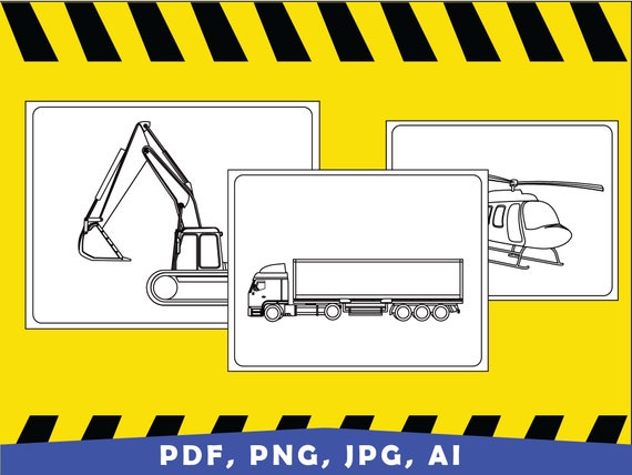 Truck vehicle car coloring pages coloring page bundle toddler preschool classroom activities