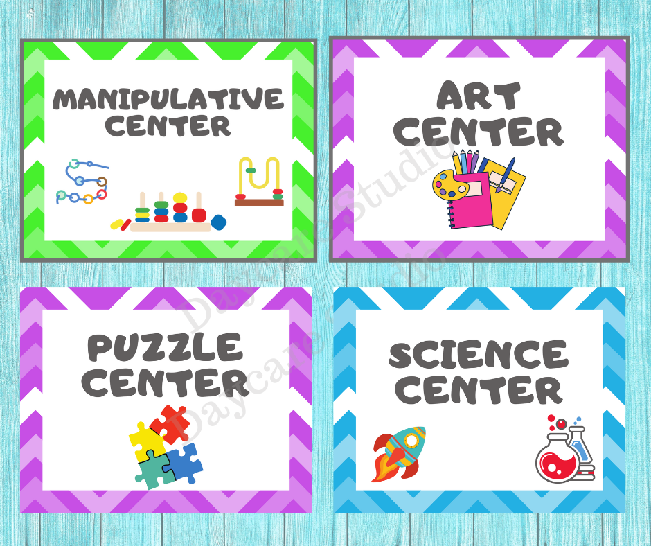 Daycare center signschildcare printable signs for preschool and toddler classrooms â daycare studio
