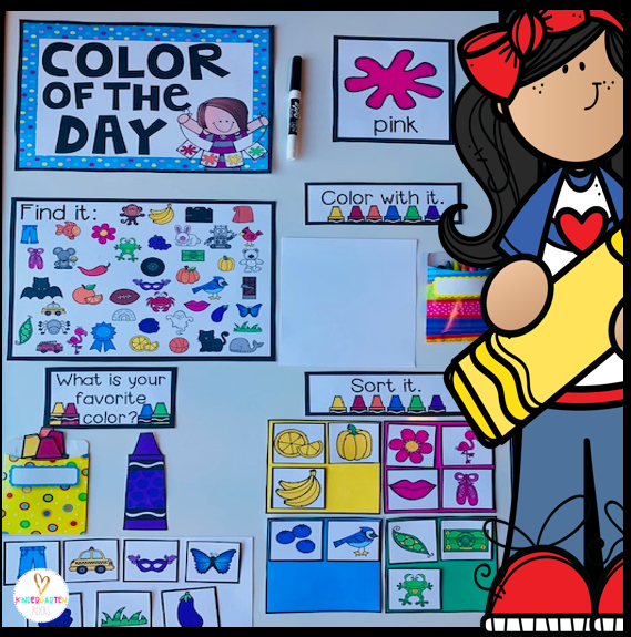 Play center labels and i am statements for preschool