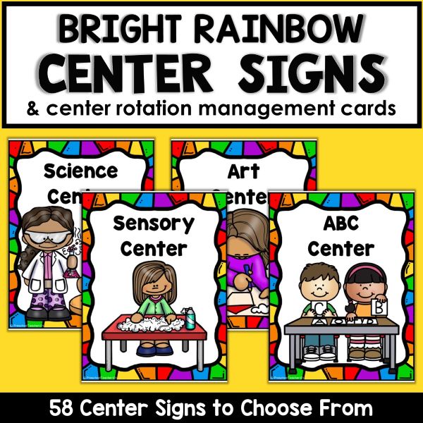 Rainbow center signs