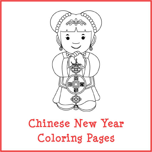 Chinese new year coloring pages
