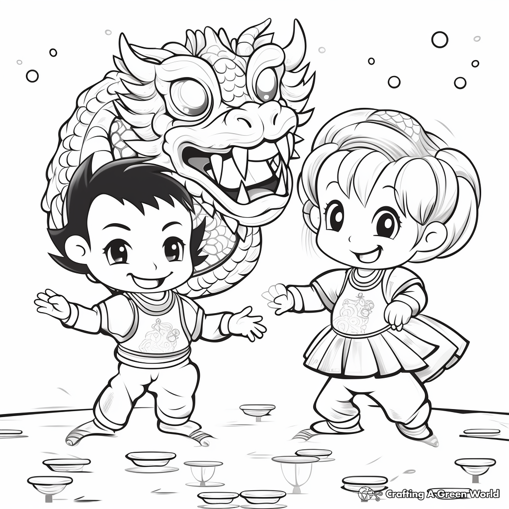 Chinese new year coloring pages