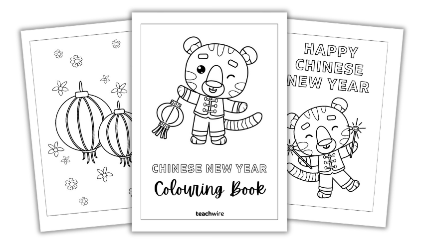 Chinese new year colouring â free pdf printable