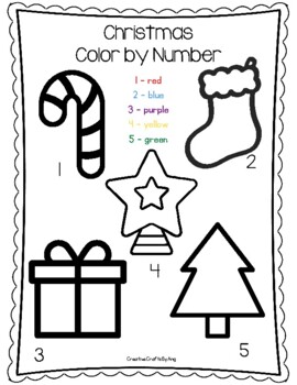 Christmas color by number