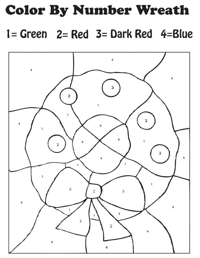 Christmas color by numbers