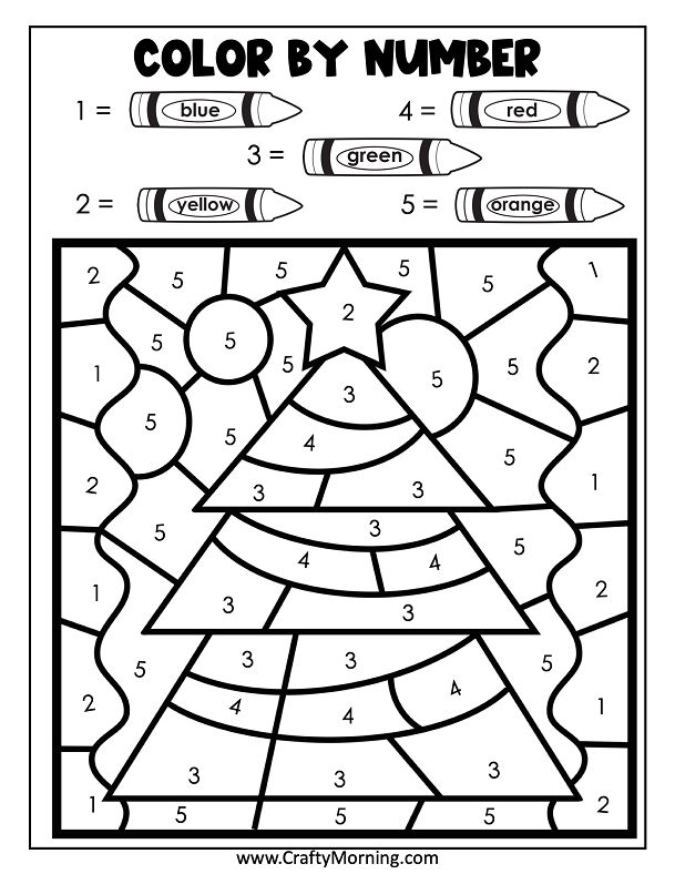 Christmas color by number printables christmas worksheets christmas kindergarten christmas color by number