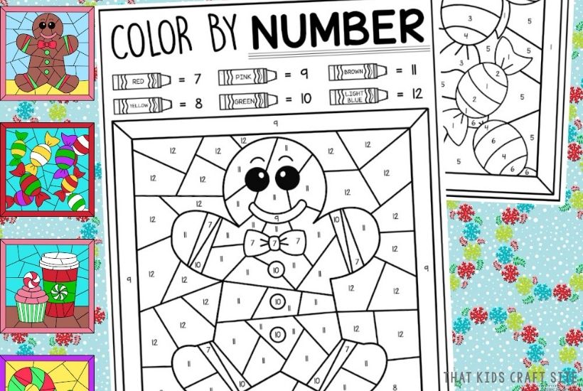 Free christmas color by numbers