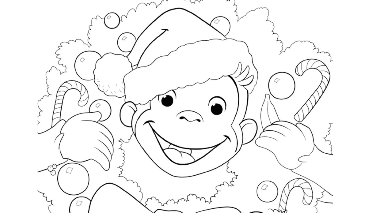 A very monkey christmas coloring page kidsâ kids for parents