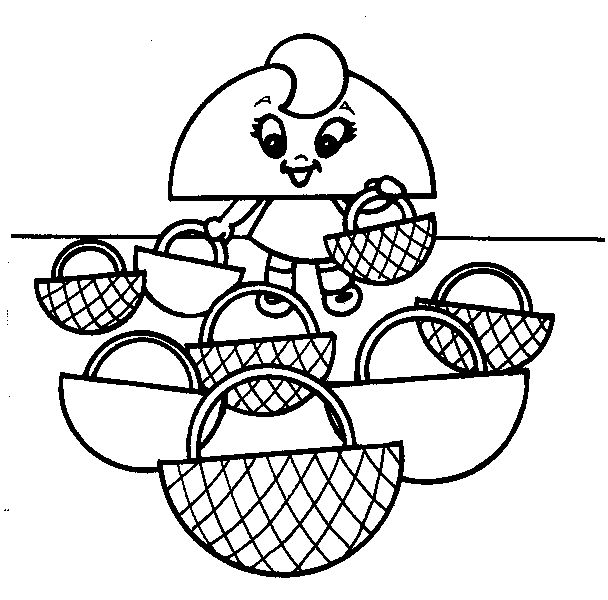 Shapes coloring page
