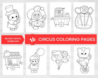 Circus coloring book circus coloring pages printable coloring pages coloring activities travel games activities circus activities