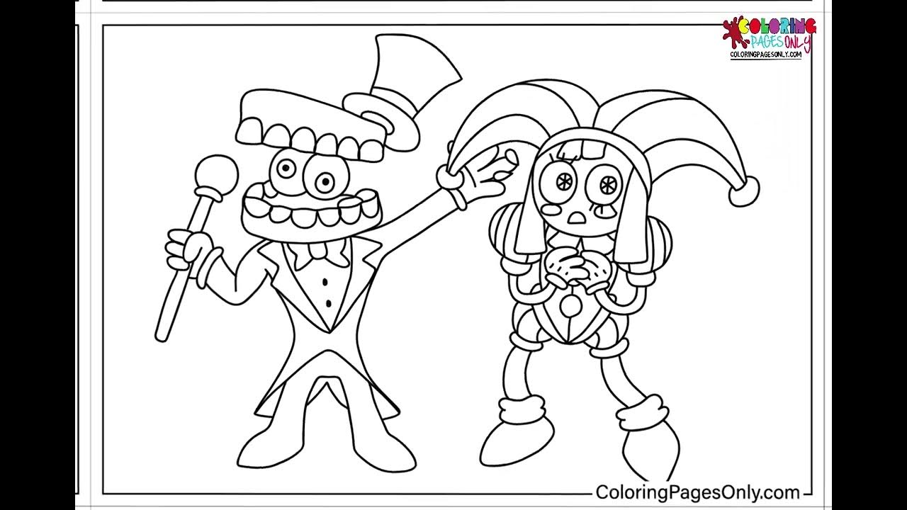 The amazing digital circus coloring pages