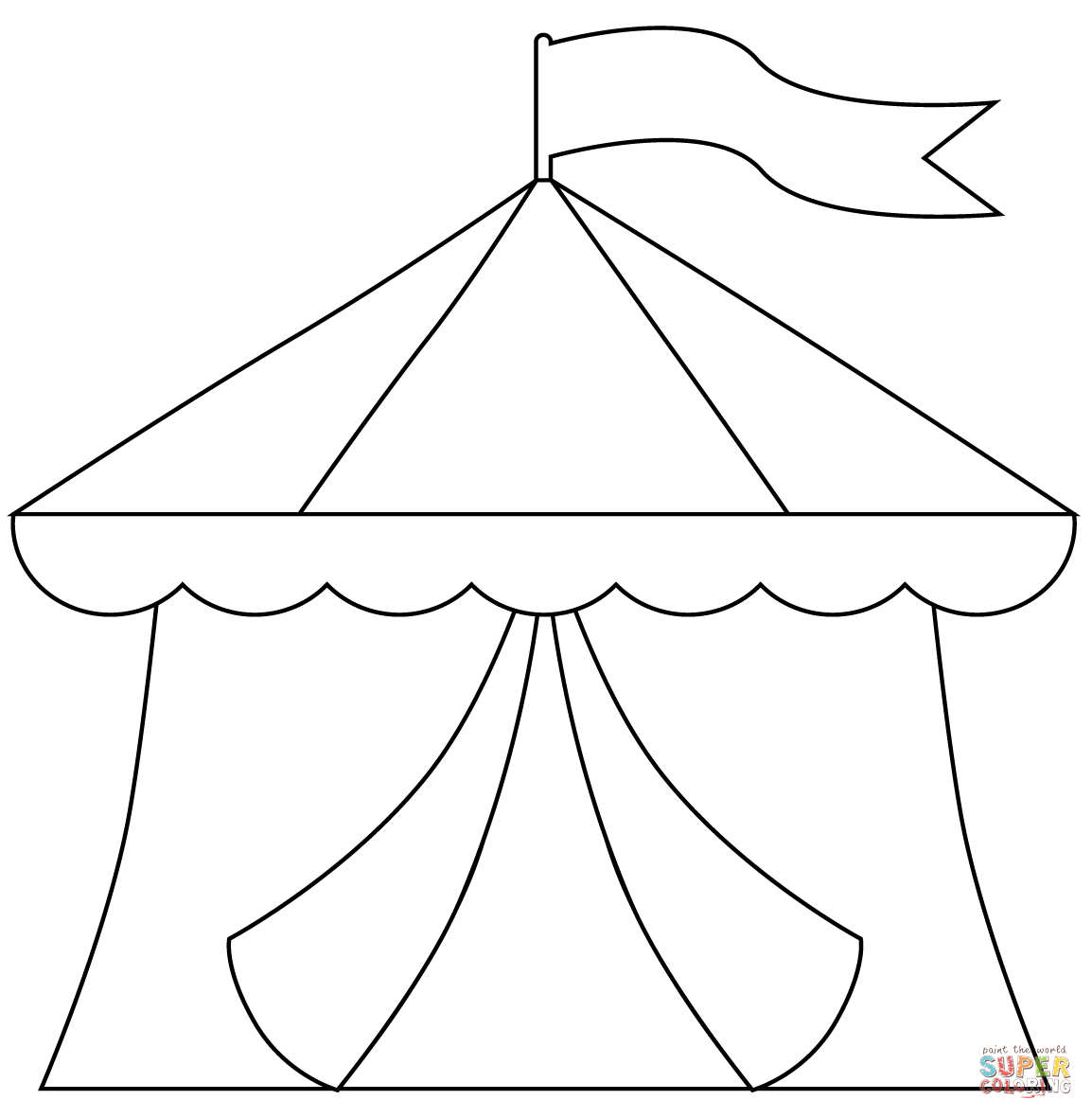 Circus tent coloring page free printable coloring pages