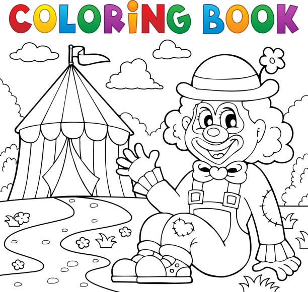 Circus coloring book stock illustrations royalty