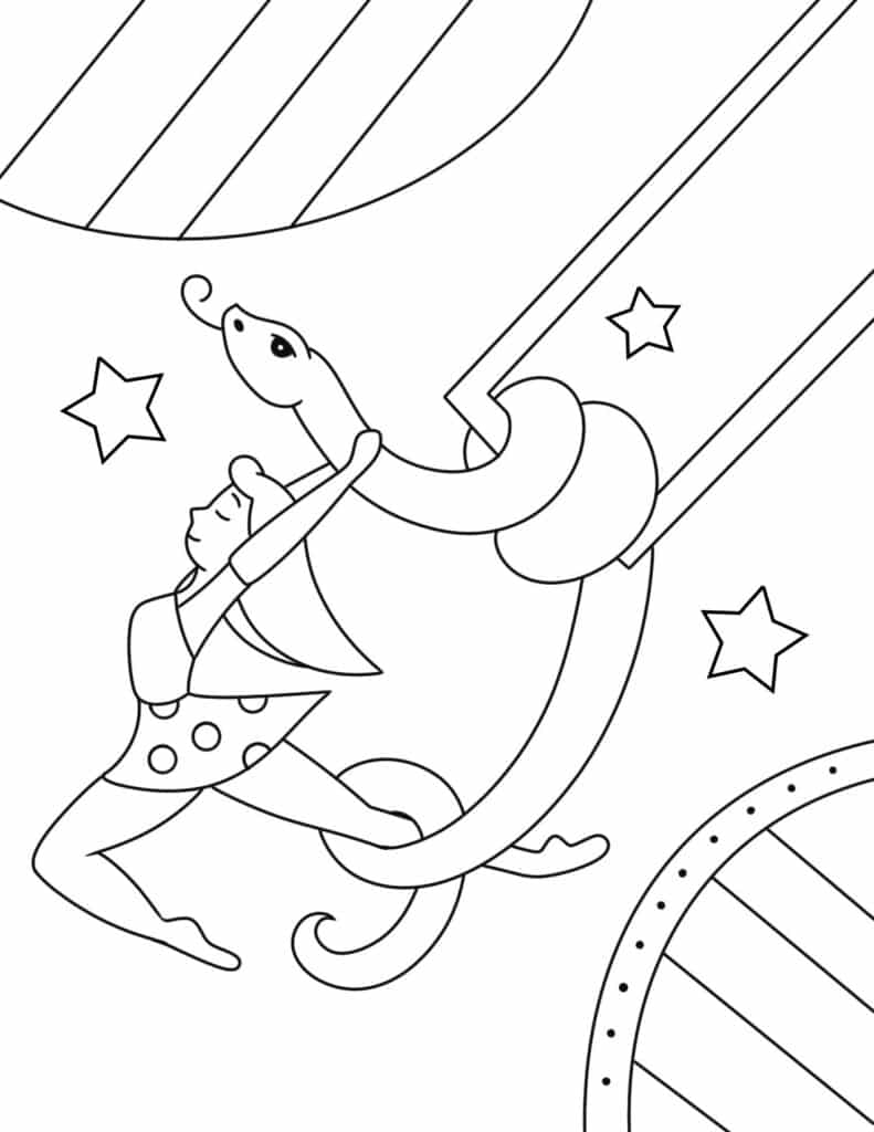 Free carnival coloring pages â the hollydog blog