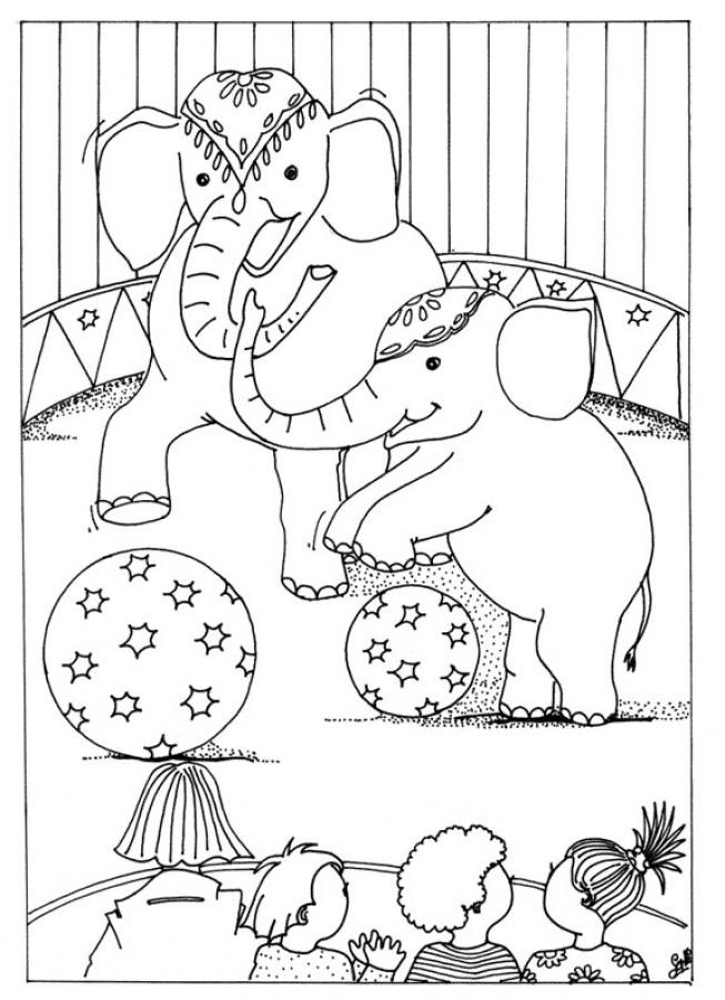 Free printable circus coloring pages for kids