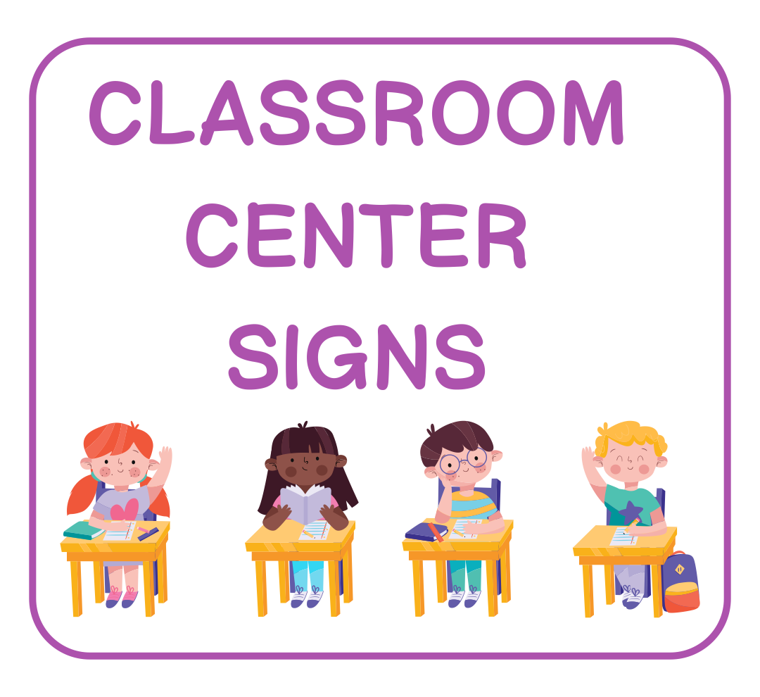 Best printable classroom center signs pdf for free at