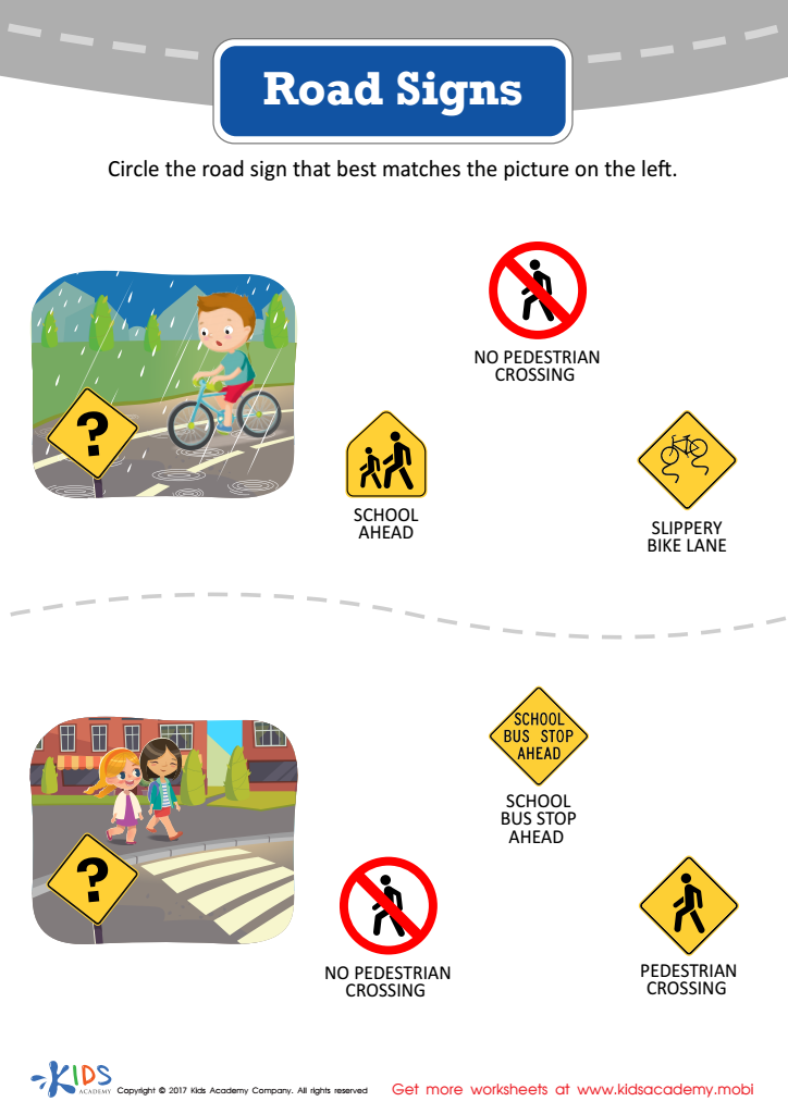 Road signs part printable free printable pdf for kids