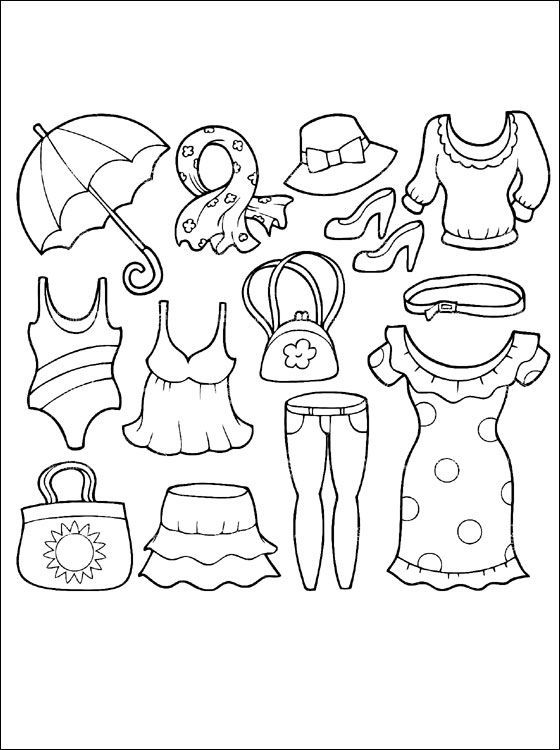 Preschool summer clothes coloring pages coloring pages summer coloring pages coloring books