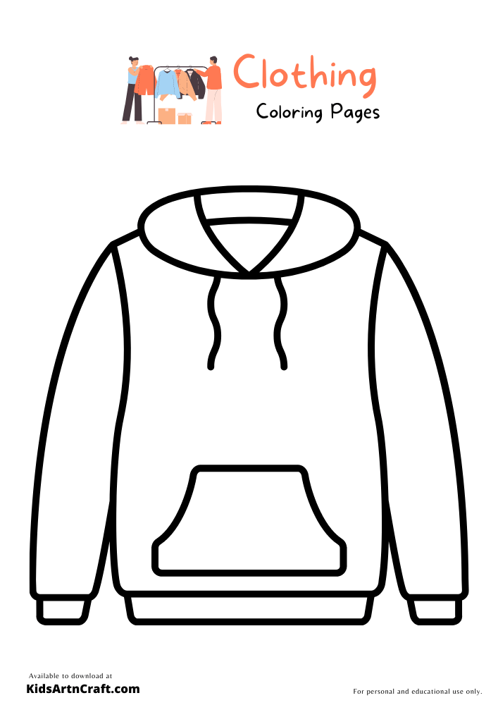 Clothing coloring pages for kids â free printables