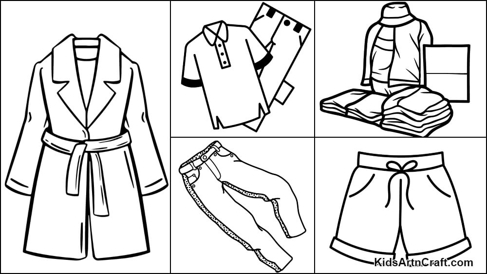 Clothing coloring pages for kids â free printables