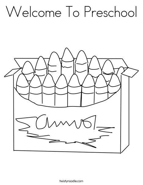Wele to preschool coloring page