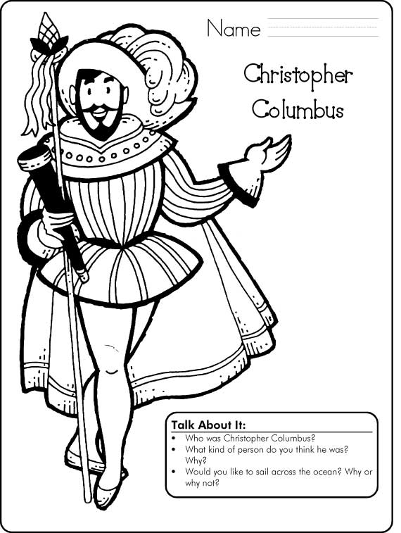 Columbus day coloring pages