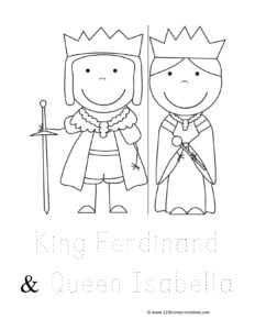 Free columbus day coloring pages writing prompt worksheets