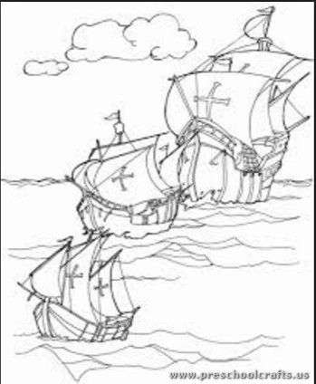 Columbus day coloring pages for kids preschool and kindergarten â