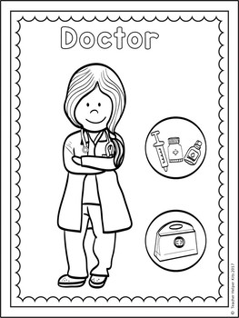 Munity helpers coloring pages by teacher helper kits tpt