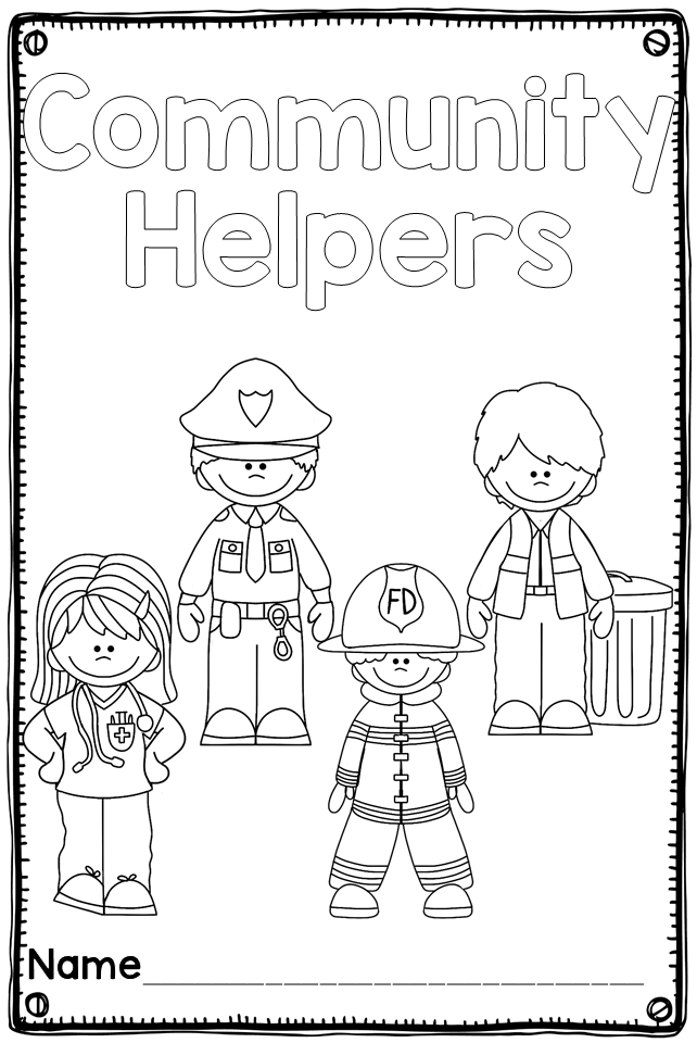 Munity helper coloring pages pdf for kids