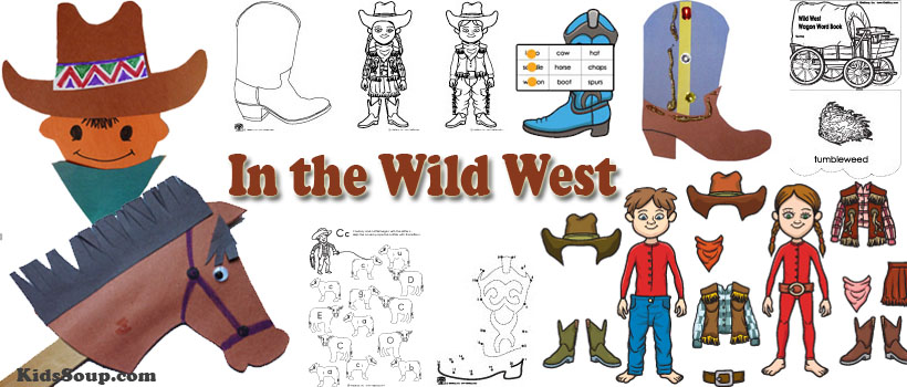 The wild west activities crafts and printables