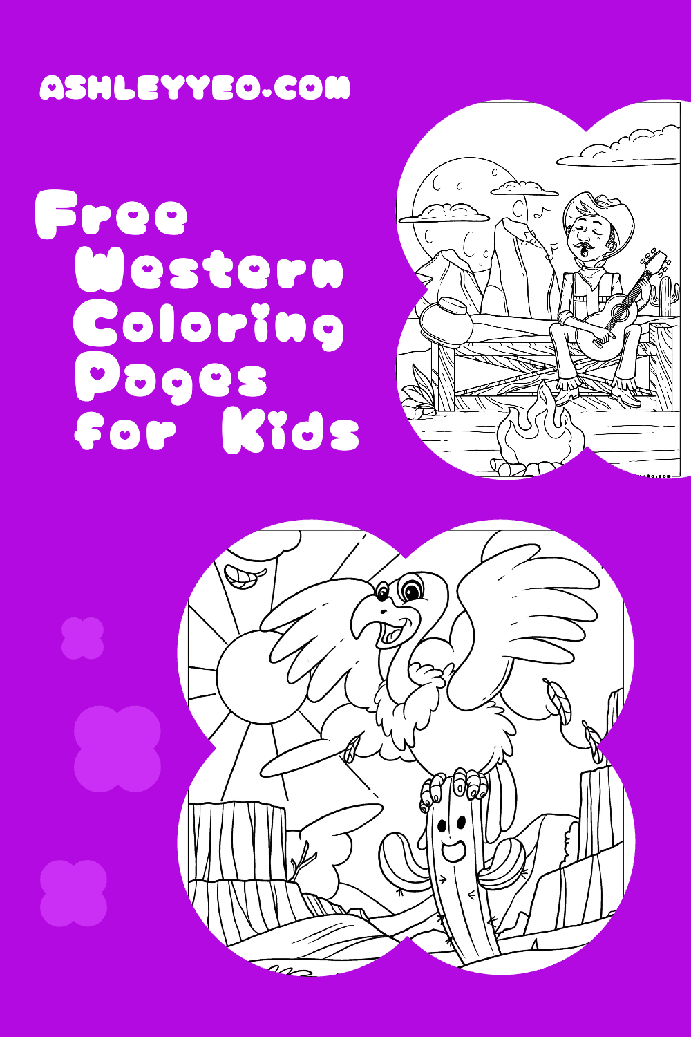 Free western coloring pages for kids