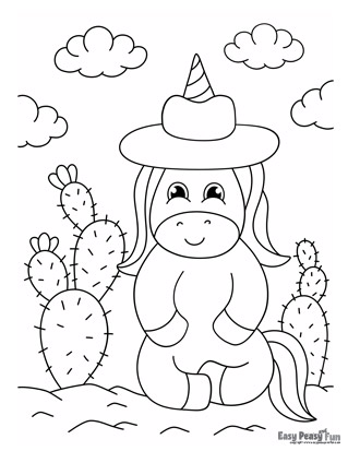Unicorn coloring pages