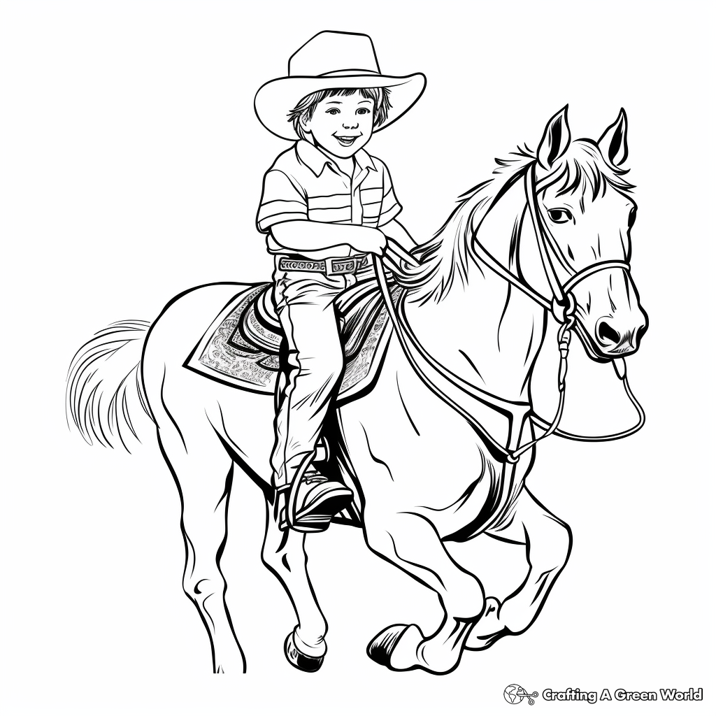 Western horse coloring pages
