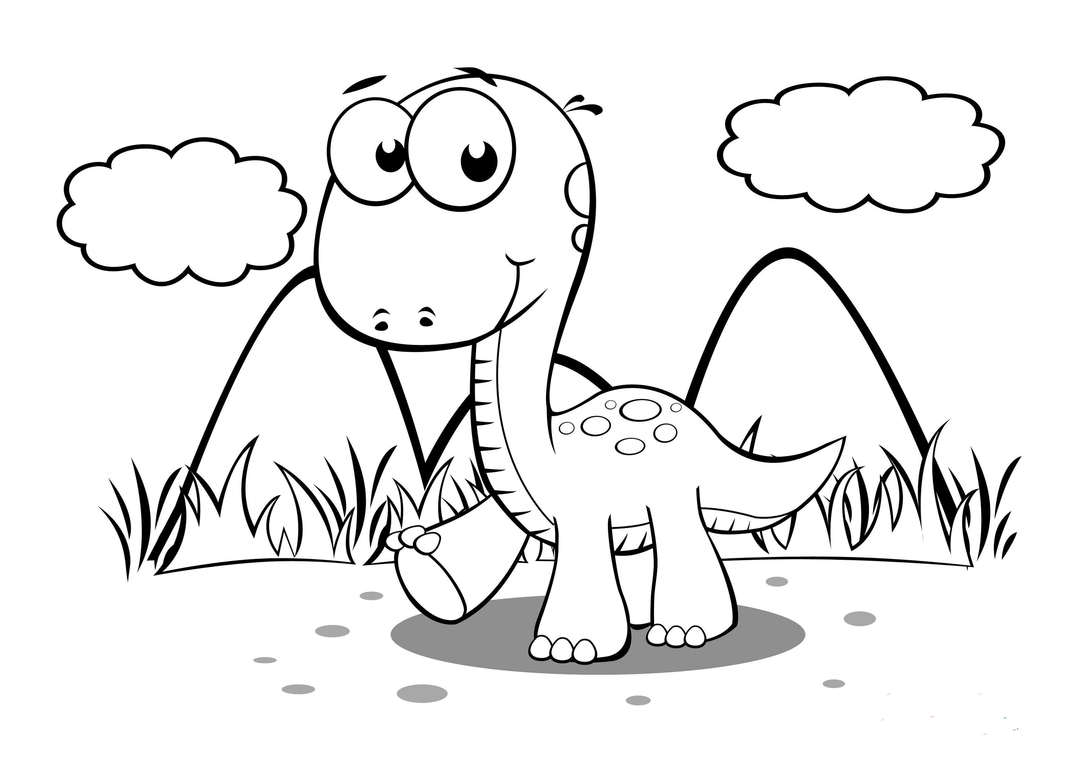 Baby dinosaur coloring pages for preschoolers activity shelter