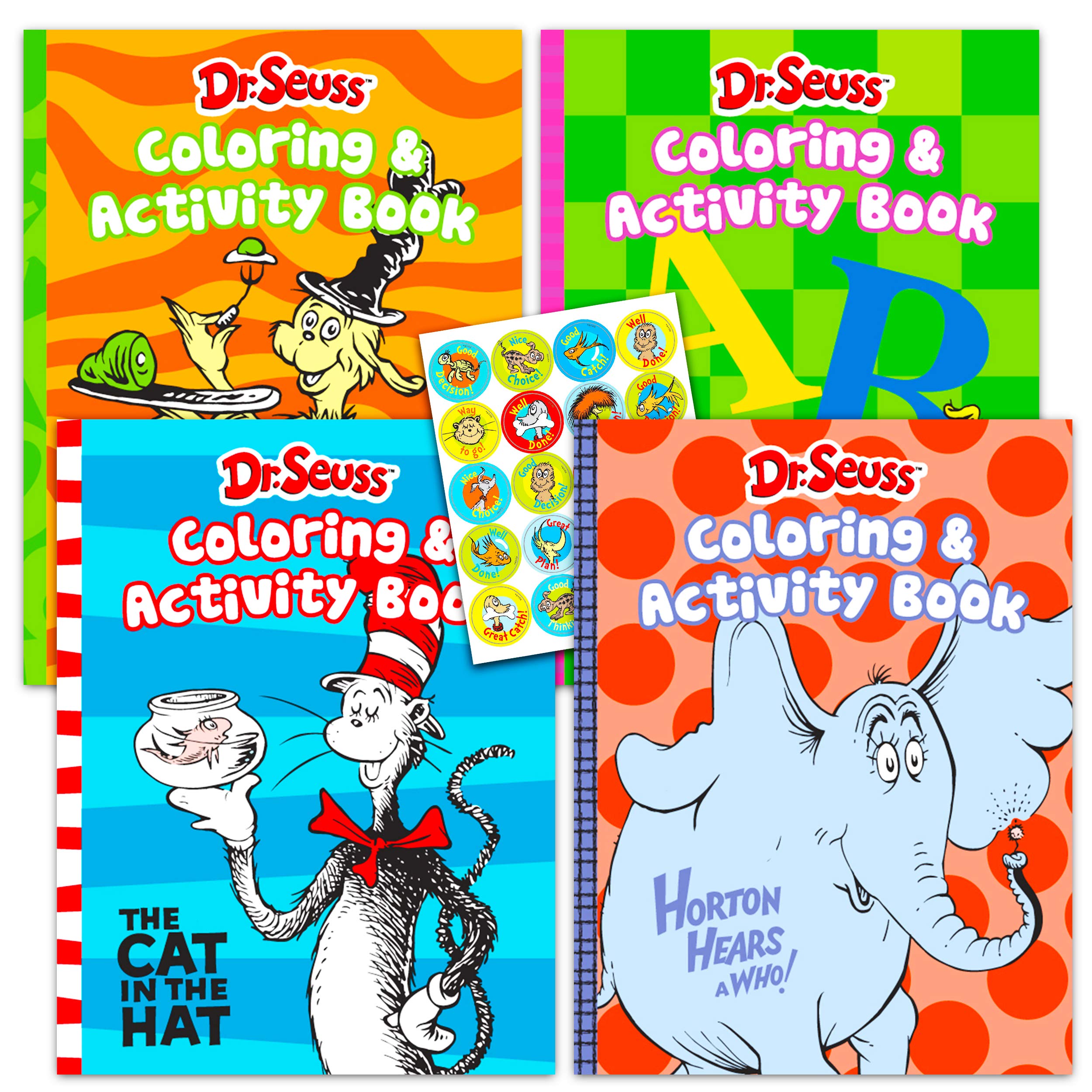 Dr seuss coloring book bundle dr seuss activity set
