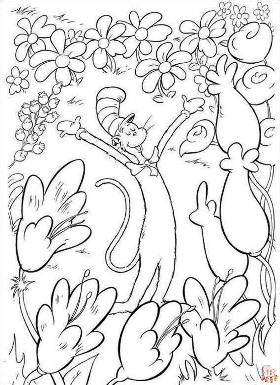 Free printable dr seuss coloring pages for kids