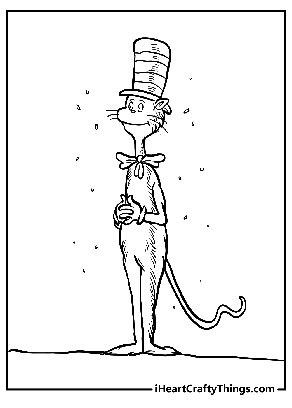 Cat in the hat coloring pages free printables