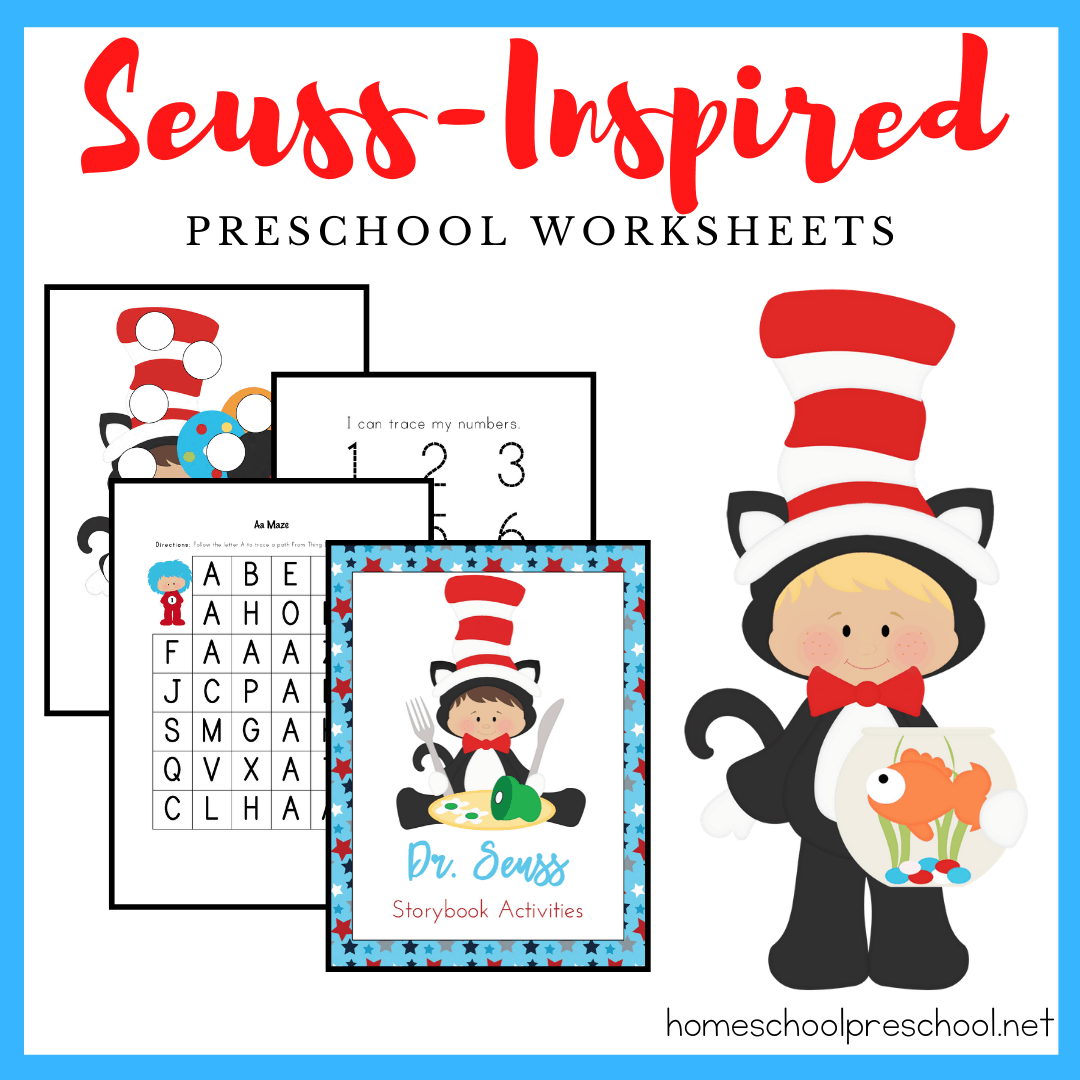 Free dr seuss printable pack for preschoolers